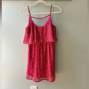 Nordstroms Mimi Chica Dress Pink Orange Spaghetti Straps